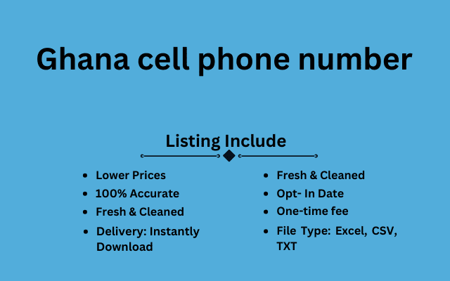 Ghana cell phone number