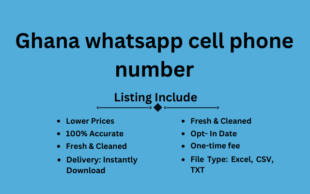 Ghana whatsapp cell phone number