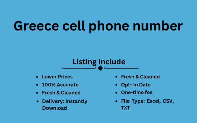 Greece cell phone number