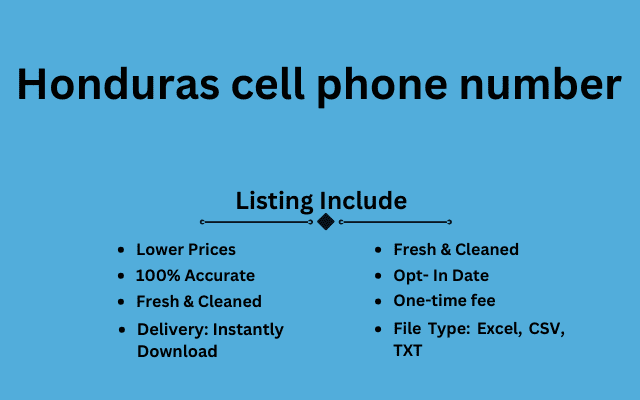 Honduras cell phone number