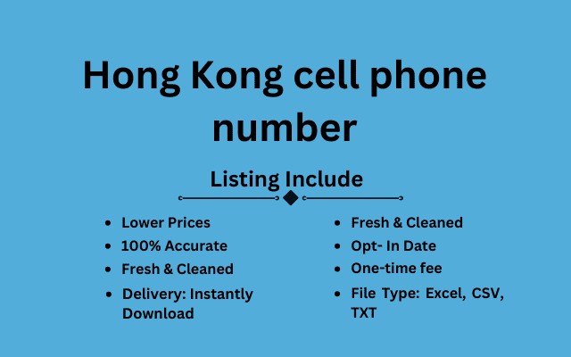 Hong Kong cell phone number