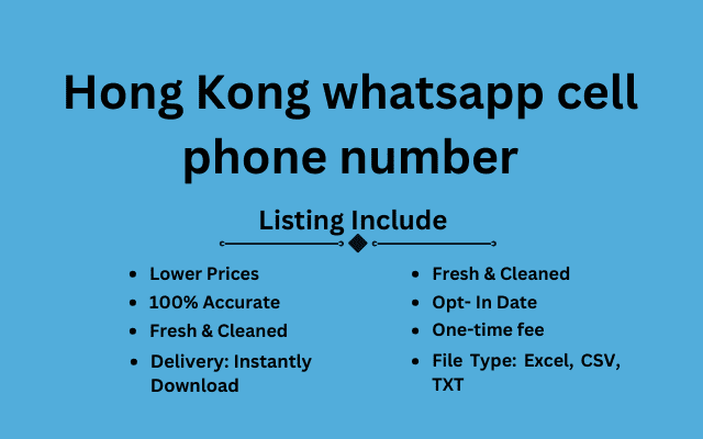 Hong Kong whatsapp cell phone number