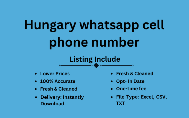 Hungary whatsapp cell phone number