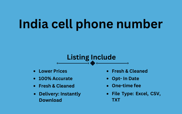 India cell phone number