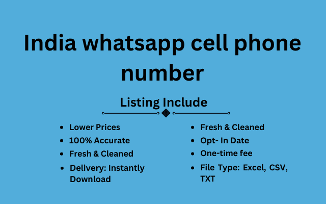 India whatsapp cell phone number