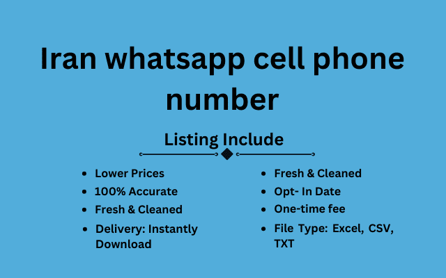 Iran whatsapp cell phone number