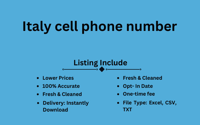 Italy cell phone number