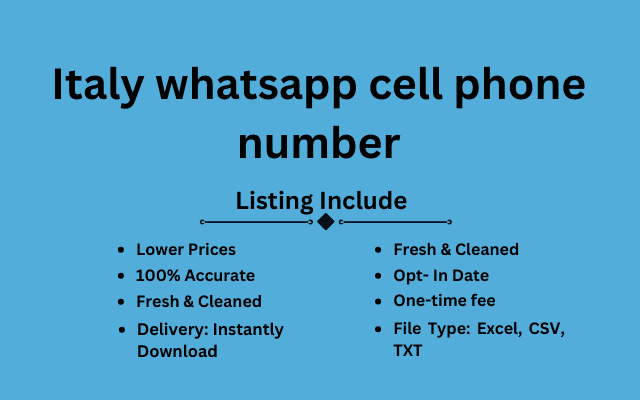 Italy whatsapp cell phone number