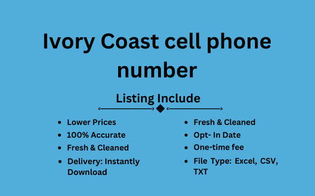 Ivory Coast cell phone number