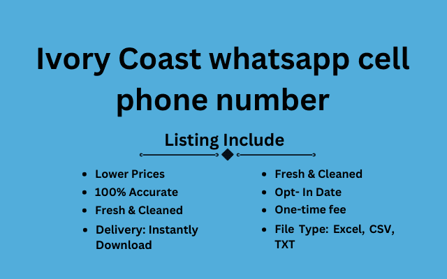 Ivory Coast whatsapp cell phone number