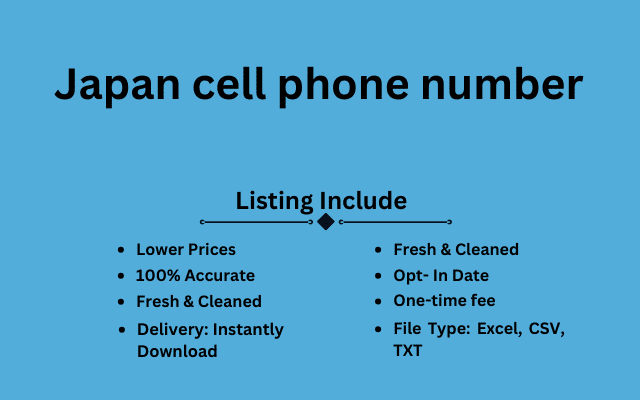 Japan cell phone number