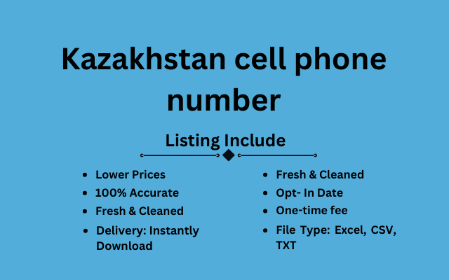 Kazakhstan cell phone number