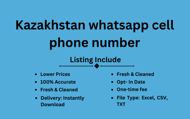 Kazakhstan whatsapp cell phone number