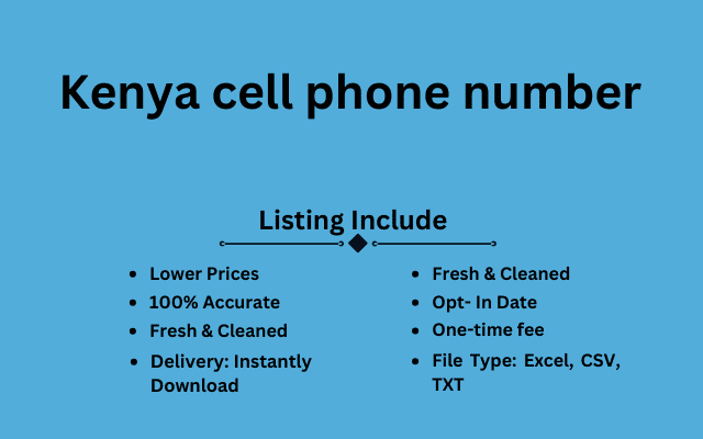 Kenya cell phone number