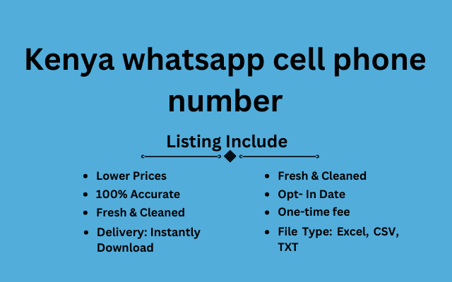 Kenya whatsapp cell phone number