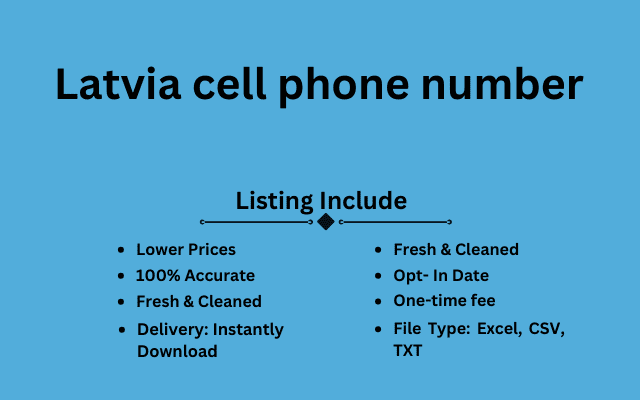 Latvia cell phone number