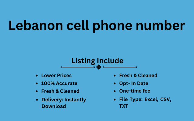 Lebanon cell phone number