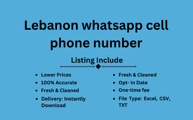 Lebanon whatsapp cell phone number