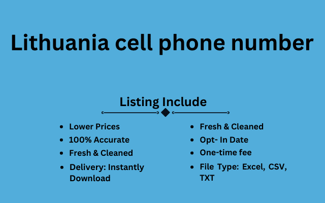 Lithuania cell phone number