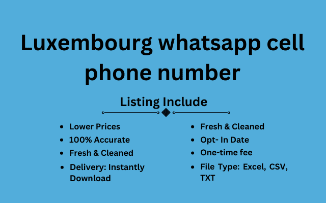 Luxembourg whatsapp cell phone number