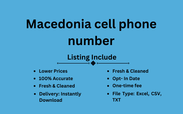 Macedonia cell phone number