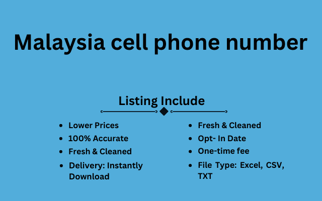 Malaysia cell phone number