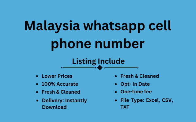 Malaysia whatsapp cell phone number