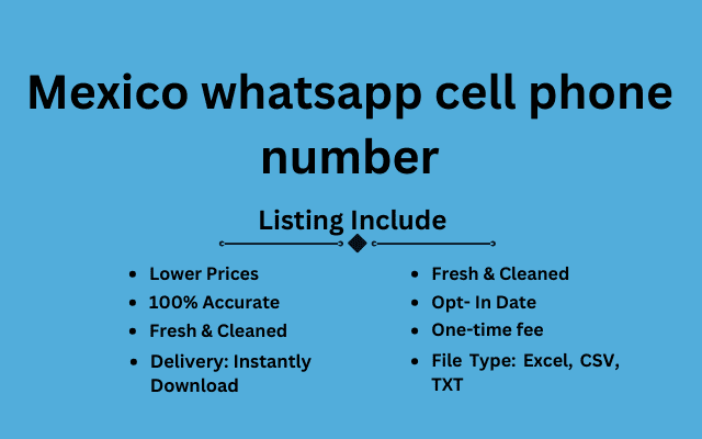 Mexico whatsapp cell phone number