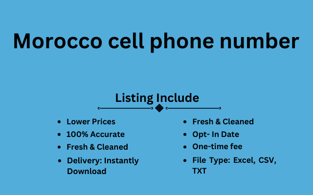 Morocco cell phone number