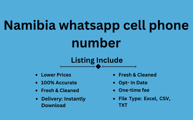 Namibia whatsapp cell phone number