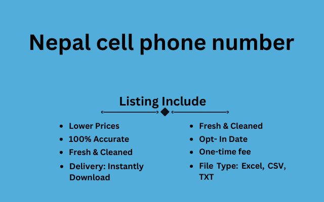 Nepal cell phone number