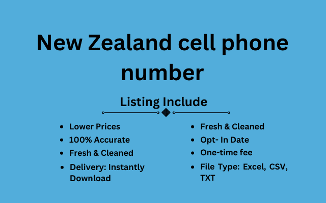 New Zealand cell phone number