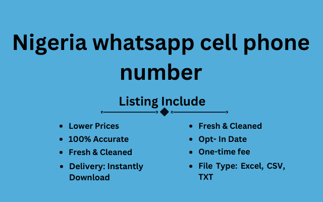 Nigeria whatsapp cell phone number