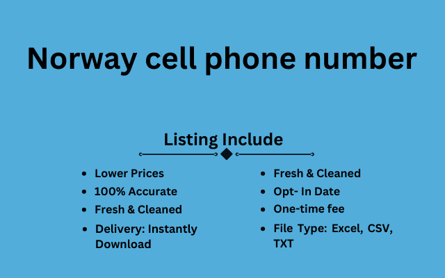 Norway cell phone number