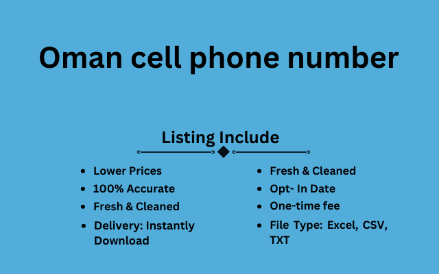 Oman cell phone number