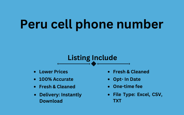 Peru cell phone number