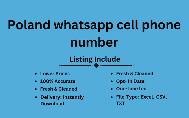 Poland whatsapp cell phone number