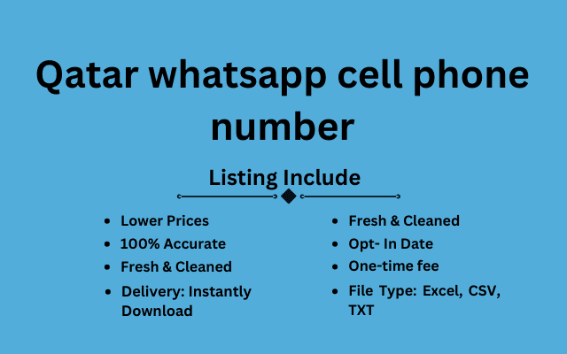 Qatar whatsapp cell phone number