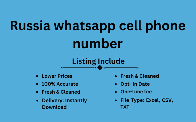 Russia whatsapp cell phone number