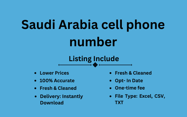 Saudi Arabia cell phone number