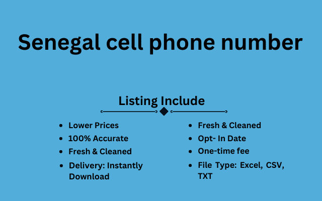 Senegal cell phone number