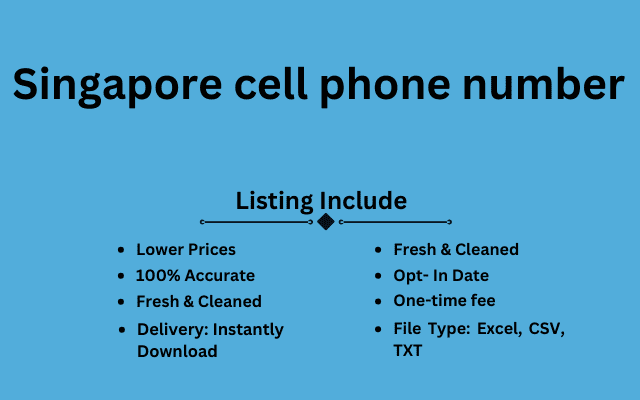 Singapore cell phone number