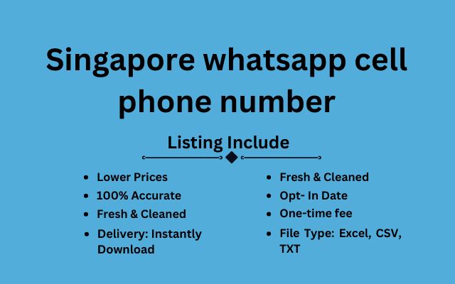 Singapore whatsapp cell phone number