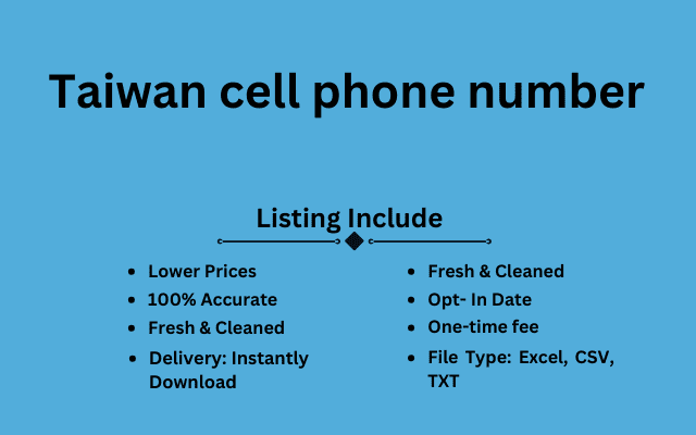 Taiwan cell phone number