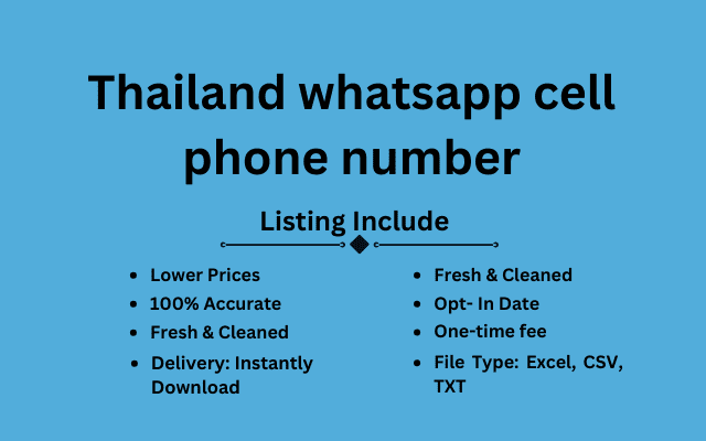 Thailand whatsapp cell phone number