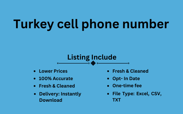 Turkey cell phone number