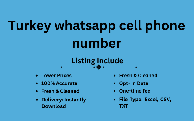 Turkey whatsapp cell phone number