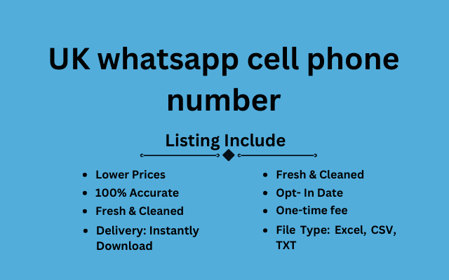 UK whatsapp cell phone number