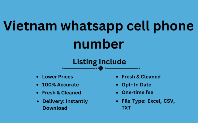 Vietnam whatsapp cell phone number