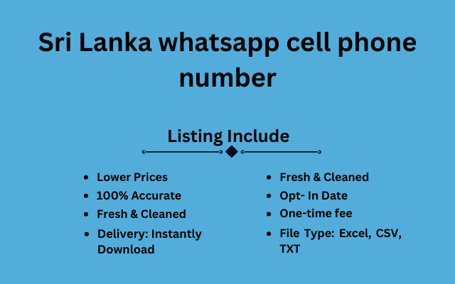 Sri Lanka whatsapp cell phone number